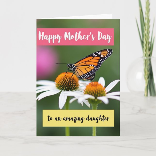 Tranquil Orange Wing Mothers Card (Front)