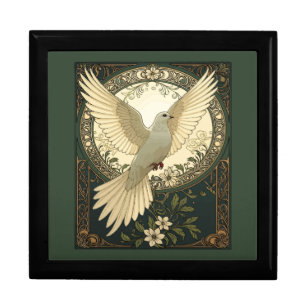 Tranquil Peace Dove And Nature Illustration Gift Box