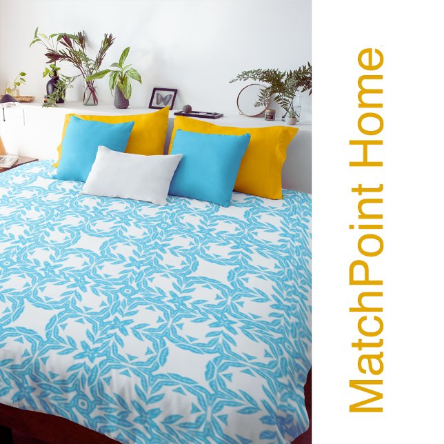 Tranquil Petals Azure Elegance Bedding Duvet Cover (Interiors in Harmony)