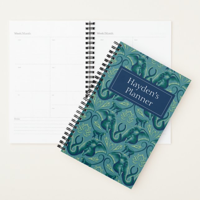 Tranquil Safari Tapestry Pattern - The White Lotus Planner (Display)