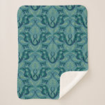 Tranquil Safari Tapestry Pattern - The White Lotus Sherpa Blanket