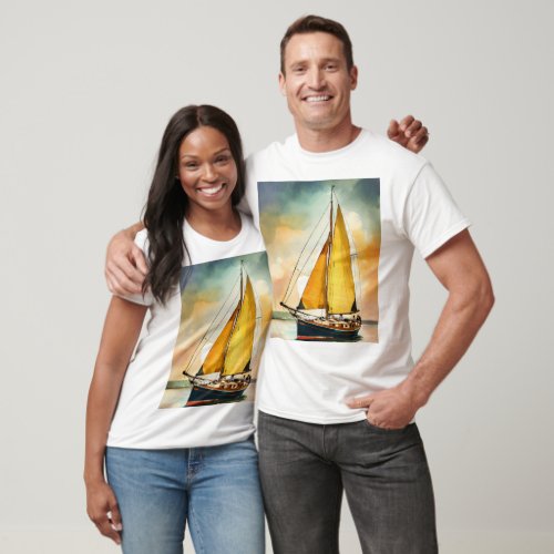 Tranquil Sails Minimalist T_Shirt Designs