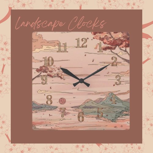 Tranquil Scene Wall Square Wall Clock