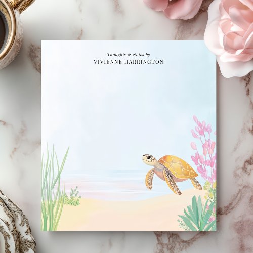 Shop 14 Tranquil Sea Turtle Ocean Watercolor Personalized Notepad