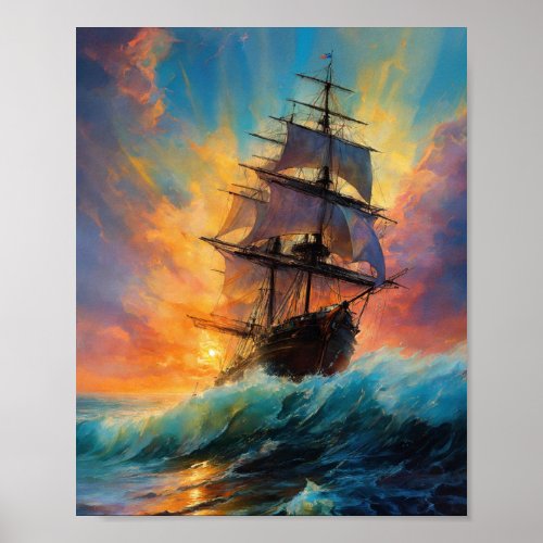  Tranquil Seascape Poster Poster