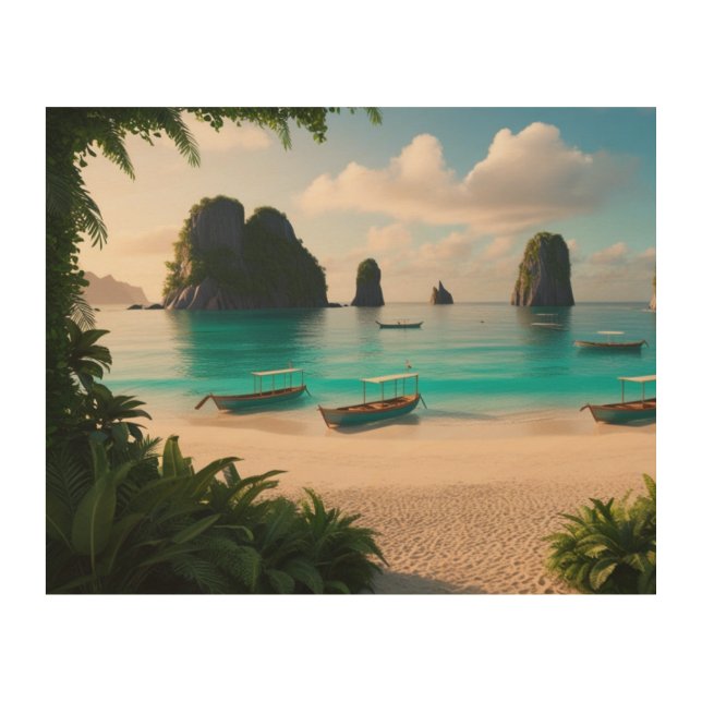 Tranquil Shores Wood Wall Art (Front)