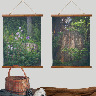 Tranquil summer forest hanging tapestry