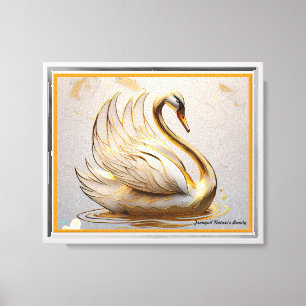 "Tranquil Swan Beauty" Canvas Print