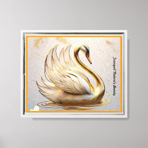 "Tranquil Swan Refuge" Canvas Print
