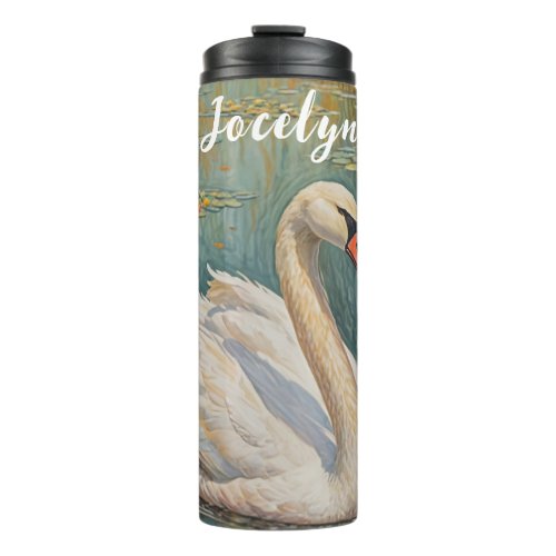 Tranquil Swan Serenade Thermal Tumbler