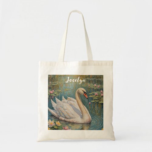 Tranquil Swan Serenade Tote Bag