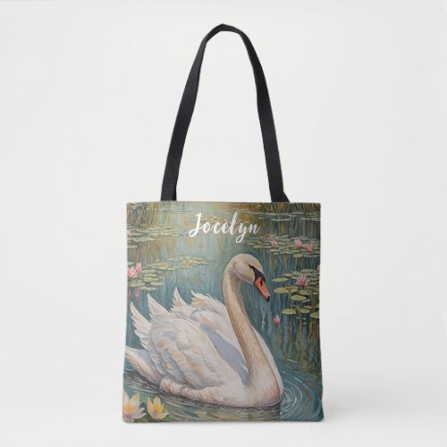 Tranquil Swan Serenade Tote Bag