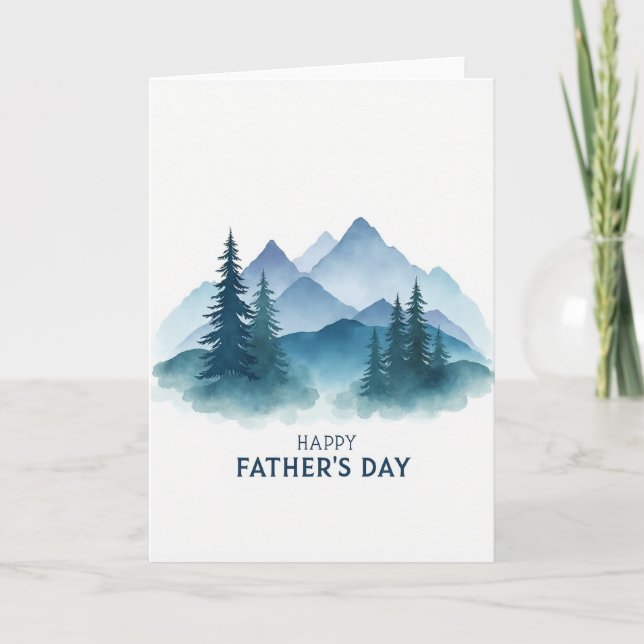 Tranquil Teal Fathers Day Card (Front)