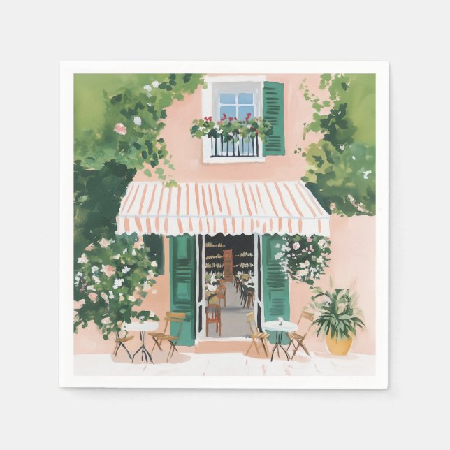 Tranquil Terrace in Rome Napkins (Front)