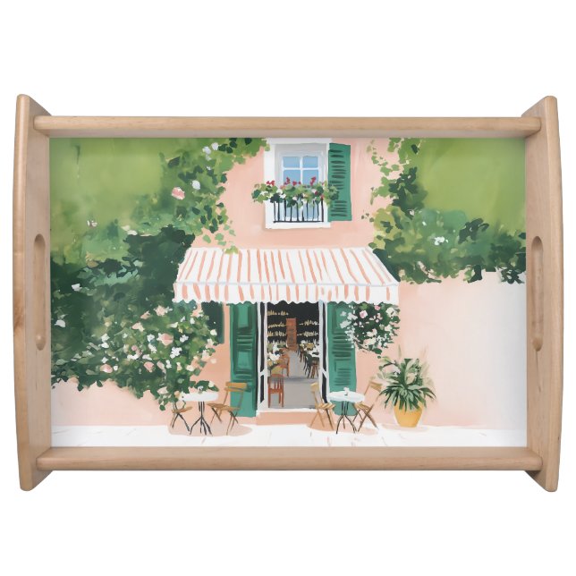 Tranquil Terrace in Rome Serving Tray (Front)