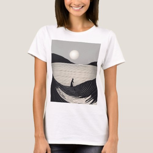 Tranquil Tide Minimalist Womens T_Shirt T_Shirt