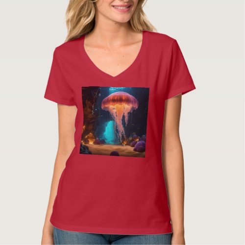 Tranquil Tides Jellyfish Art T_Shirt Collection