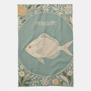 Tranquil Tides Personalized Kitchen Towel