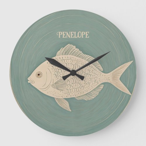 Tranquil Tides Personalized Large Clock