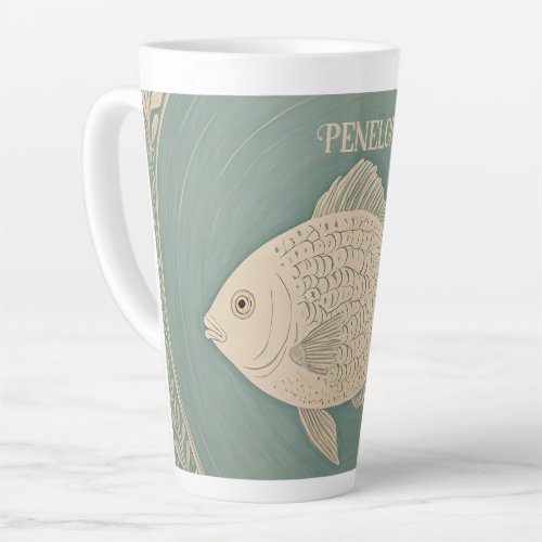 Tranquil Tides Personalized Latte Mug