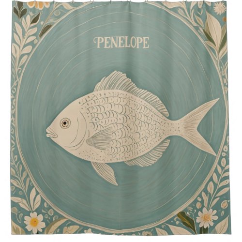 Tranquil Tides Personalized Shower Curtain