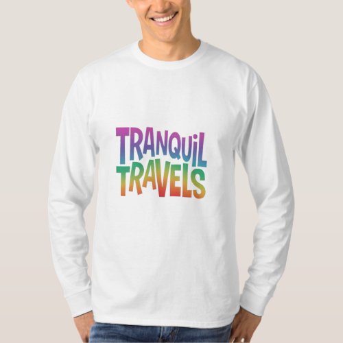 Tranquil Travels Text Design Mens T_Shirt