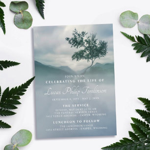 Tranquil Tree Misty Highlands Life Celebration Invitation