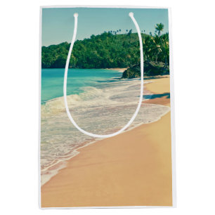 Tranquil Tropical Island Beach Medium Gift Bag