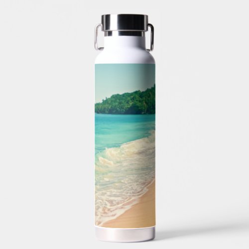 Tranquil Tropical Island Beach Water Bottle