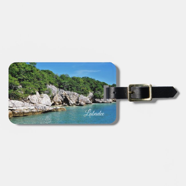 Tranquil Tropical Shore with Caves Personalized
