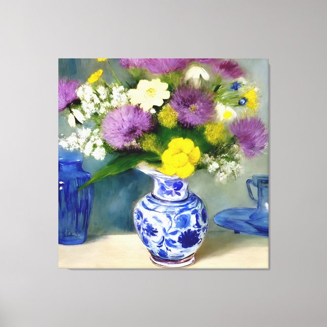 Tranquil Vase of Flowers Print (Front)