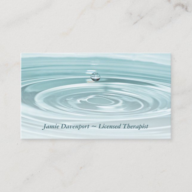 Tranquil Waterdrop Business Card (Front)