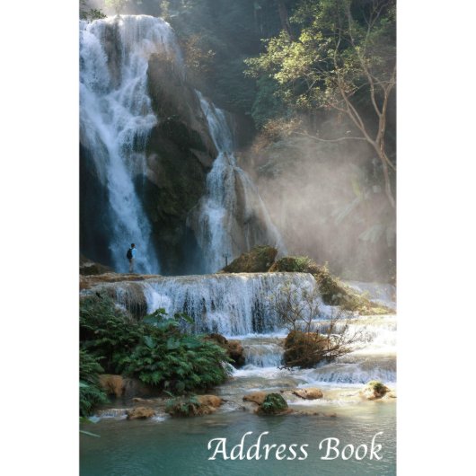 Tranquil Waterfall Photo Web Address Book (Front)