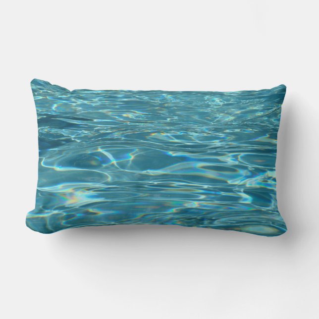 Tranquil Waters Lumbar Throw Pillow (Front)