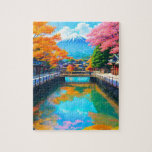 Tranquil Waters: Mt. Fuji&#39;s Reflection Jigsaw Puzzle