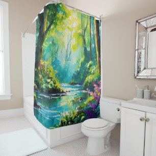 Tranquil Waters Serenity Stream Shower Curtain