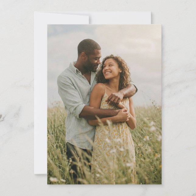 Tranquil Yellow Floral Photo Invitation (Front)