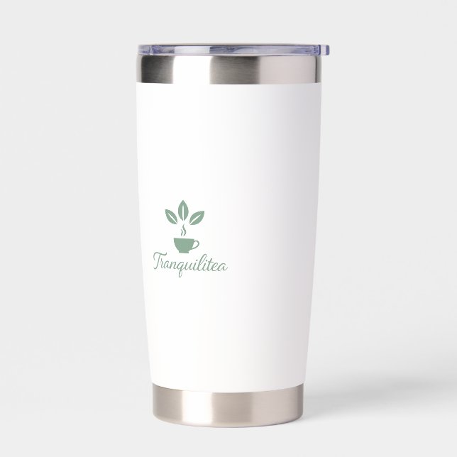 Tranquilitea Funny Calm Tea Lover Insulated Tumbler (Left)