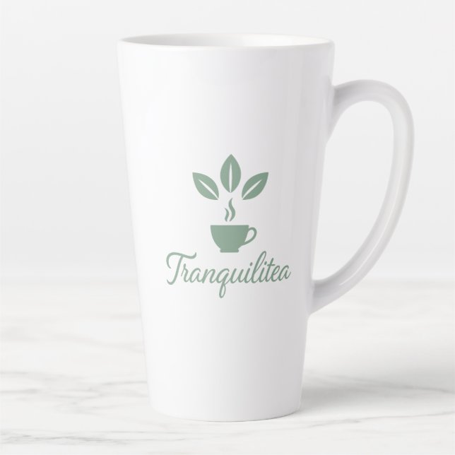 Tranquilitea Funny Calm Tea Lover Latte Mug (Right)