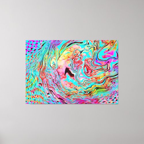 Tranquility Abstract Fluid Art Canvas Print