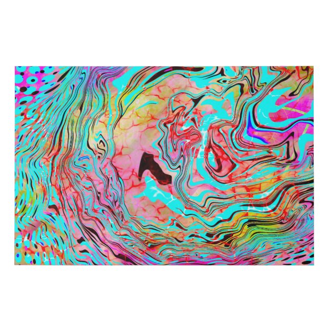 Tranquility Abstract Fluid Art   Faux Canvas Print (Front)