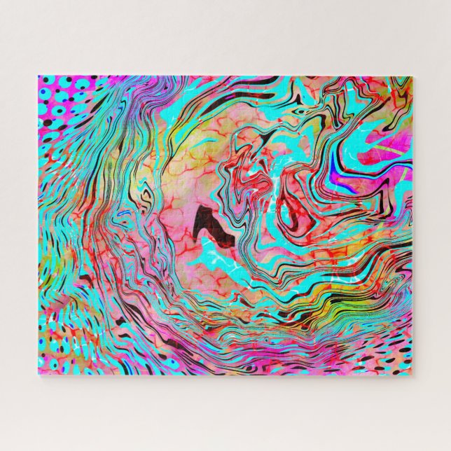 Tranquility Abstract Fluid Art    Jigsaw Puzzle (Horizontal)