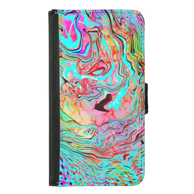 Tranquility Abstract Fluid Art    Samsung Galaxy Wallet Case (Front)