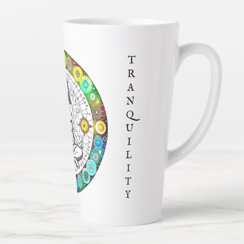 Tranquility and Serenity Peaceful Meditation Latte Mug