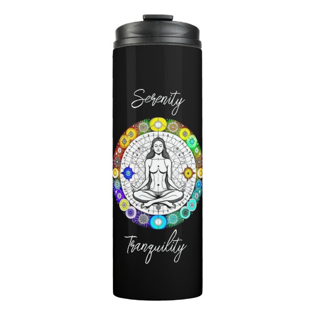 Tranquility and Serenity Peaceful Meditation Thermal Tumbler (Front)