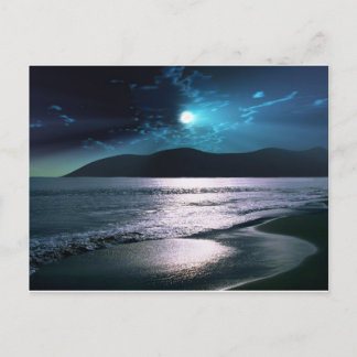 Tranquility Beach Moonrise Postcard