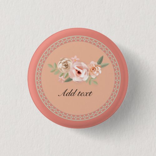 Tranquility beautiful floral design template button