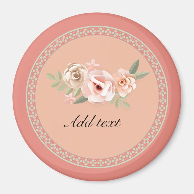 Tranquility, beautiful floral design template, magnet (Front)