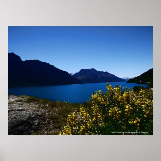 Tranquility Blues South Island, New Zealand Poster (Front)