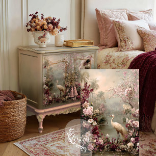 Tranquility Chinoiserie Bird Floral Romance  Tissue Paper